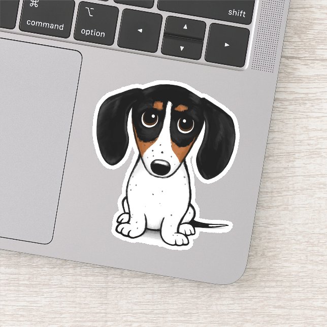 Piebald Dachshund | Sticker Chien Chien Mignonne (Détail)