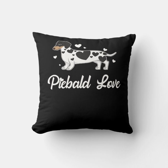Piebald-Dackel-Hundeinhaber-Geschenk Kissen (Vorderseite)