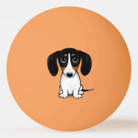 Piebald Dackel Niedlich Cartoon Dog Ping Pong Ball