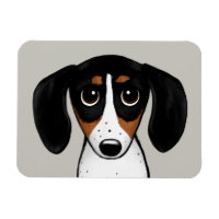 Piebald Dackel Niedlich Puppy Dog Magnet