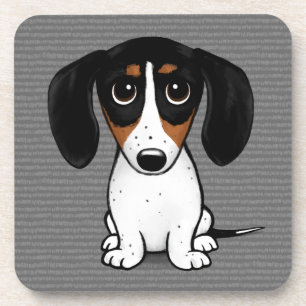 Piebald Dackel Niedlich Welpenhund Getränkeuntersetzer