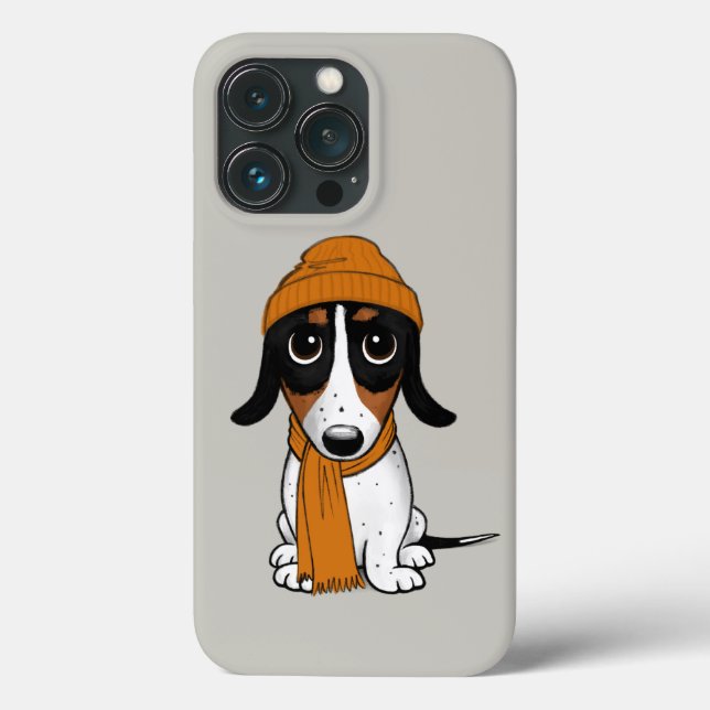 Piebald Dackel | Niedlicher Hipster Hund Case-Mate iPhone Hülle (Rückseite)