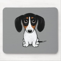 Piebald Dackel | Niedlicher Hundehund-Maus-Pad