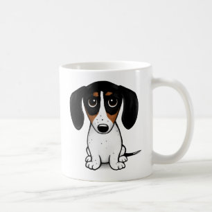Piebald Dackel   Niedlicher Welpen-Hund-Kaffee-Tas Kaffeetasse