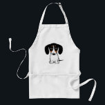 Piebald Dackel Niedlicher Welpen Schürze<br><div class="desc">Eine lustige GRILLEN Schürze für Piebalds Dackel Liebhaber. Dackel in Schwarz,  Bräune und Weiß. Besuchen Sie Jenn's Doodle World für noch mehr Accessoires für Zuhause und Büro mit diesem lustigen Hund und originelleren Dackel Hund Designs.</div>