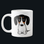 Piebald Dackel | Niedlicher Welpenhund Jumbo-Tasse<br><div class="desc">Eine gigantische Tasse für Piebalds Dackel Liebhaber. Diese niedliche Hundekaffee-Tasse ist ein tolles Geschenk für jeden Anlass. Besuchen Sie Jenn's Doodle World für noch mehr Accessoires für Zuhause und Büro mit diesem lustigen Hund und originelleren Dackel Hund Designs.</div>