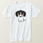 Piebald Dackel Niedlicher Welpenhund T - Shirt<br><div class="desc">Niedliches Cartoon Dog Shirt. Schwarz und Bein Piebaldal Dackel. Ein tolles Geschenk für Dackel-Liebhaber!</div>