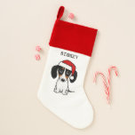 Piebald Dackel Santa Niedlich Dog Custom Weihnachtsstrumpf<br><div class="desc">Adorable Piebald farbige Dackel Weihnachten Strumpf. Ein lustiger Strumpf für Dackeln- und Würstchen-Hundefreunde.</div>