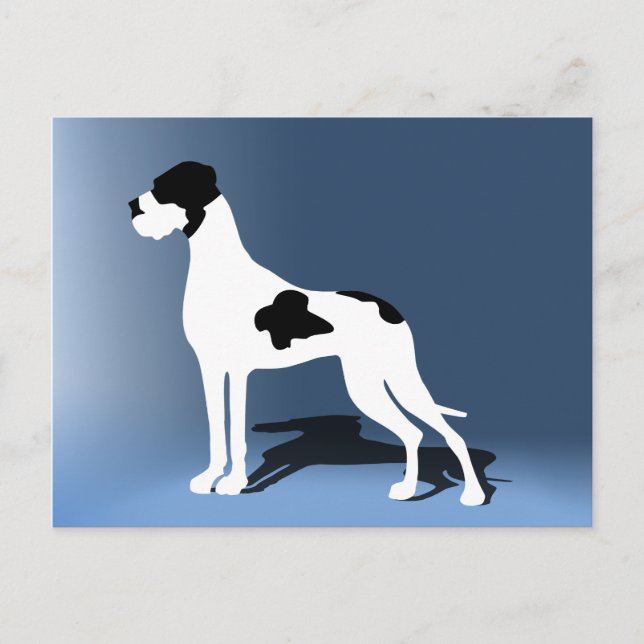 Piebald Great Dane Postkarte (Vorderseite)