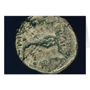 Pièce de monnaie avec des têtes de Jules César et