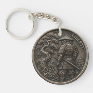 Pièce de monnaie en nickel Hobo Samouraï sculptée 
