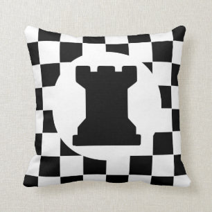 Pièce d'échecs de Rook - Coussin - Don à thème d'é