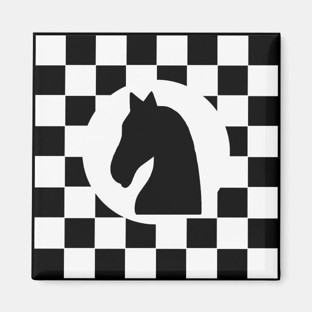 Pièce d'échecs du chevalier - Aimant - Favoris de  (Devant)