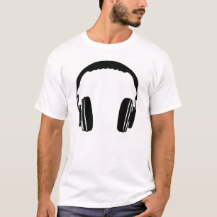 pièce en t de T-shirt de casque d'écouteurs