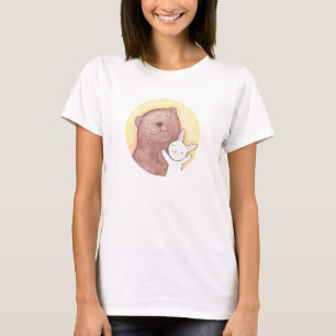 Pièce en t graphique animale de T-shirt mignon