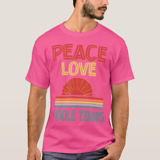 Piece Liebe Paddle Tennis Funny T-Shirt