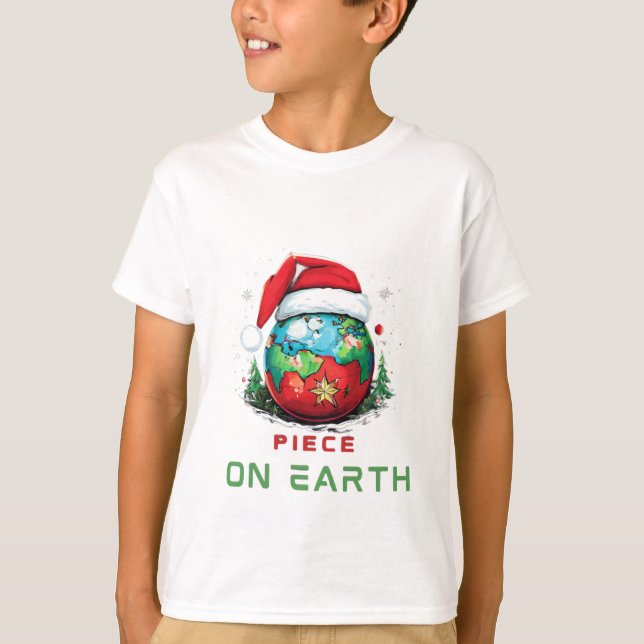 Piece on Earth Christmas T-Shirt (Vorderseite)