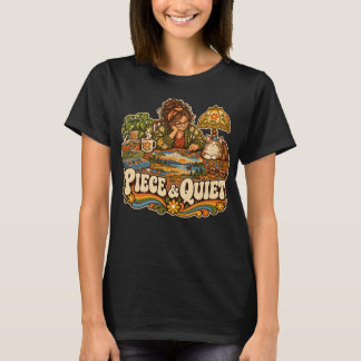 Piece & Quiet Lustiges Jigsaw-Puzzle-Liebhaber T-S T-Shirt