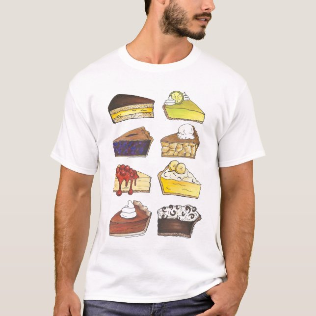 Piece Slice Pie Pi Day Dessert Backen Feinschmecke T-Shirt (Vorderseite)
