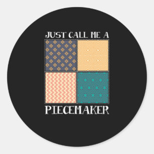 Piecemaker Patchwork Quilting Crafting Hobby Gesch Runder Aufkleber