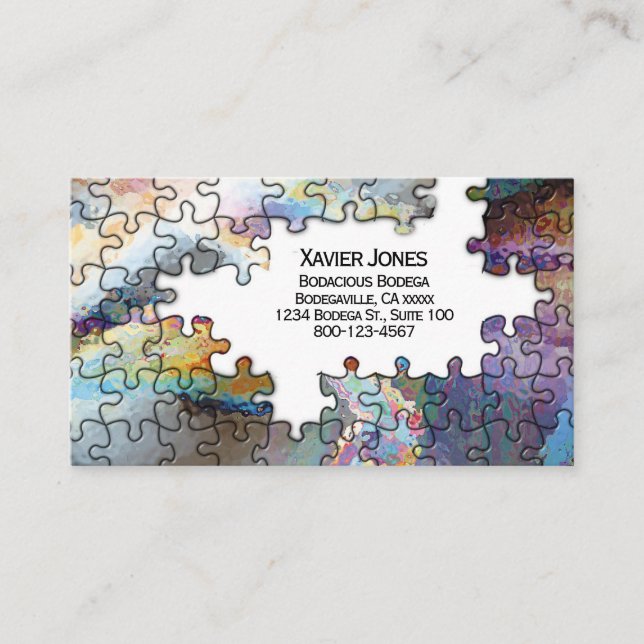 Pièces de puzzle carte de visite personnalisé (Devant)
