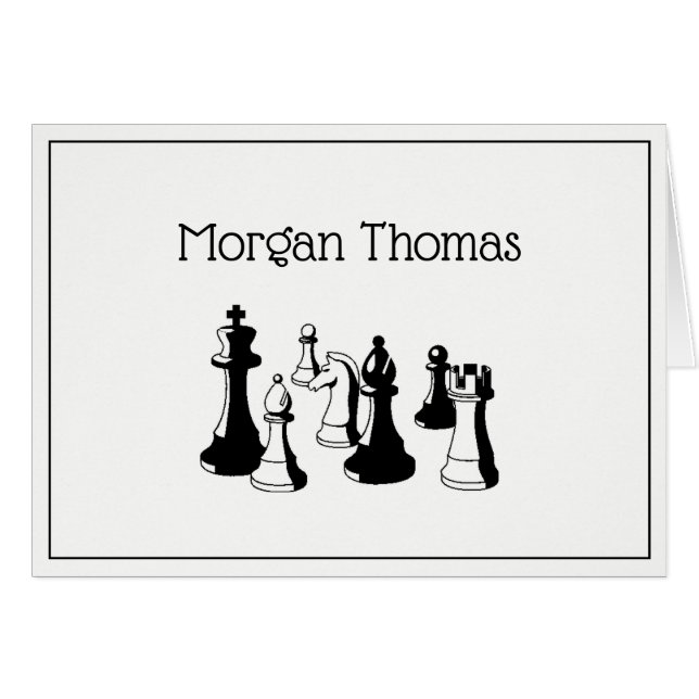 Pièces d'échecs Art Vintage #2 (Devant Horizontal)