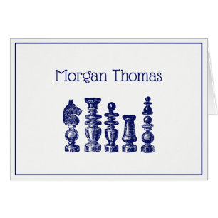 Pièces d'échecs Art Vintage bleu