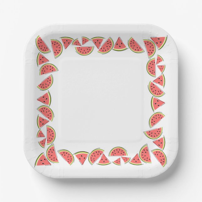 Pieces Square Pappteller (Vorderseite)