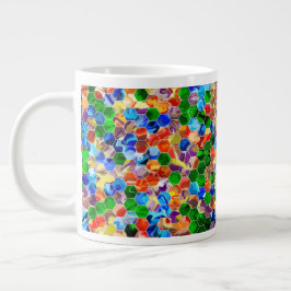 Piecewise Horizontal Hexagons Swirl 20oz Tasse