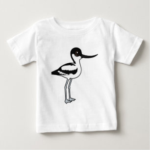 Pied Avocet Niedlich Birdorable Cartoon Bird Baby T-shirt