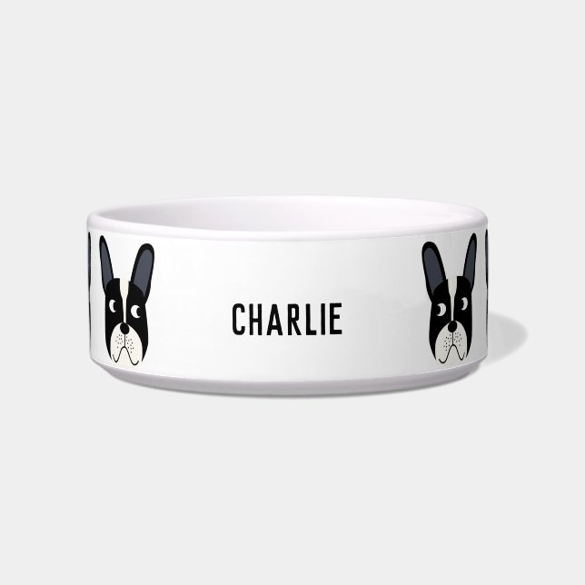 Pied French Bulldog Name Bowl Napf (Vorderseite)