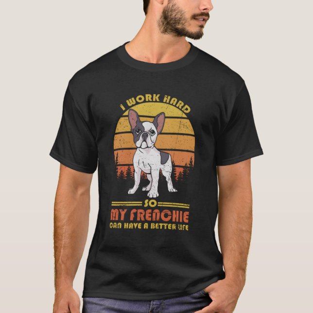 Pied French Bulldog Owner Joke T-Shirt (Vorderseite)
