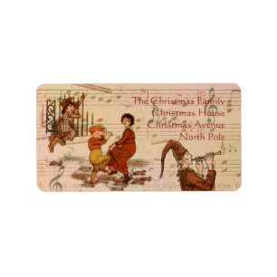 Pied Piper Collage Adressaufkleber