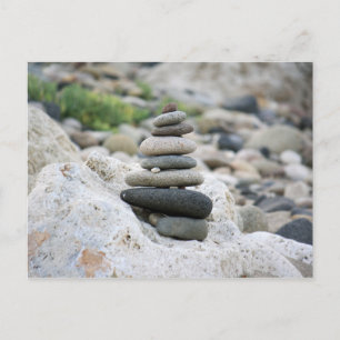 Piedras zen en la playa de Almería Postkarte