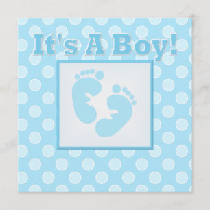 Pieds bébé C'est un garçon Baby shower Invitation