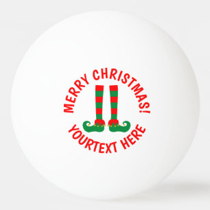 Pieds de lutin de Noël drôles balles de ping pong 