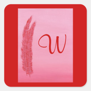 Pieds Roses Rouges, Stickers Monogrammes Mariages