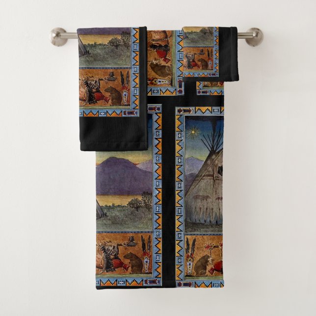 "Piegan-Blackfoot" Badhandtuch Set (Insitu)