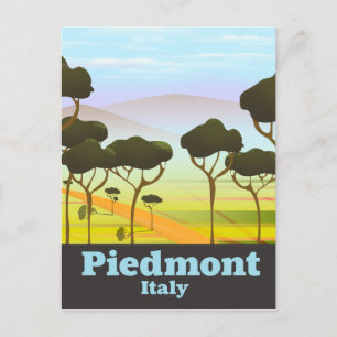 Piemont Italien Reiseplakat Postkarte