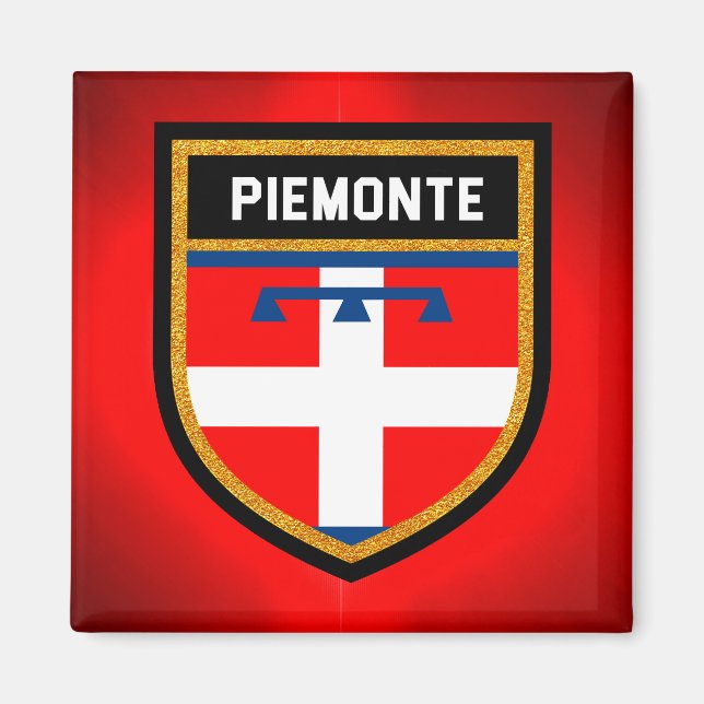 Piemonte Flag Magnet (Vorne)