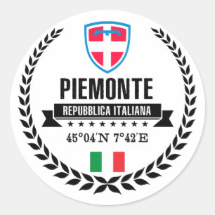 Piemonte Runder Aufkleber