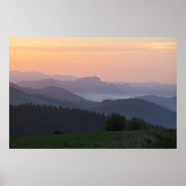 Pieniner Sonnenaufgang Poster (Vorne)