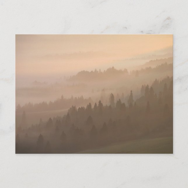 Pieniner Sonnenaufgang Postkarte (Vorderseite)
