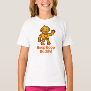 Piep Matz Kumpel Orange Roboter Grafik T-Shirt