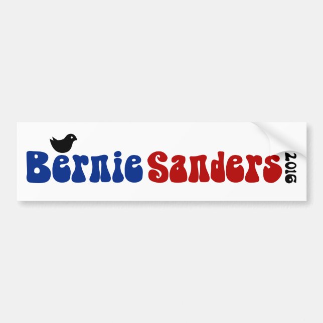 Piepmatz-Sandpapierschleifmaschinen Retro Bernie Autoaufkleber (Vorne)