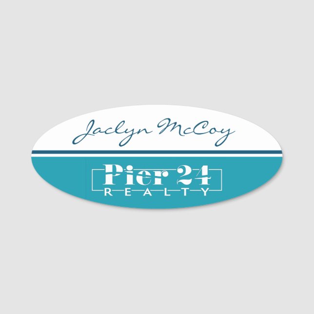 Pier 24 Realty Name Tag Namensschild (Vorderseite)