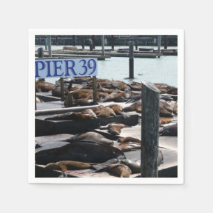 Pier 39 Seelöwen Serviette
