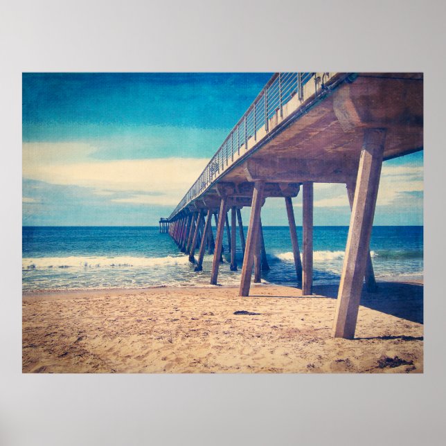 Pier am Hermosa Beach Poster (Vorne)