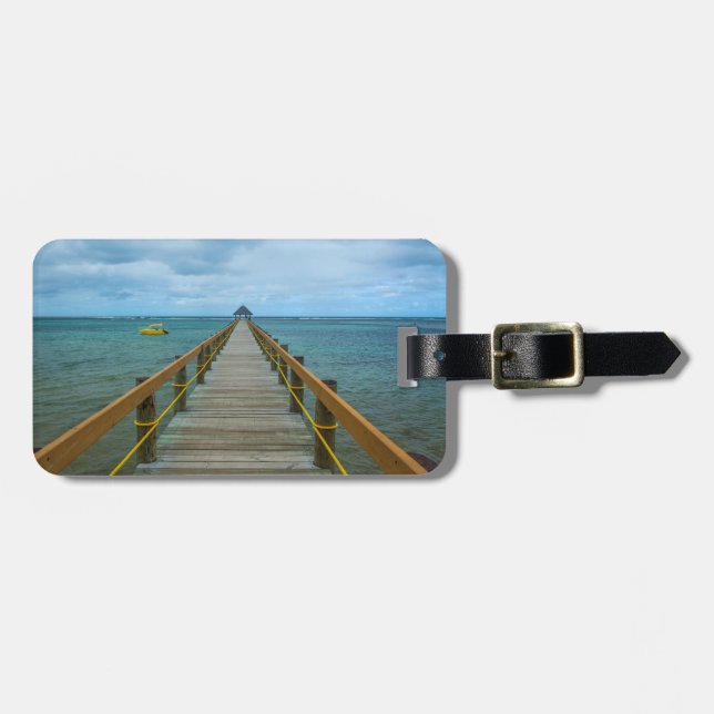 Pier an der Korallenküste, Fidschi Gepäckanhänger (Vorderseite horizontal)
