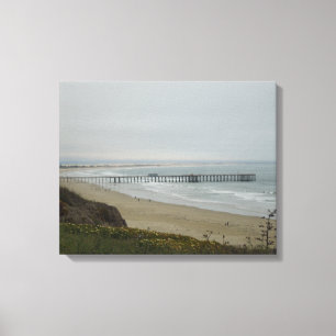 Pier an Pismo Strand, Kalifornien Leinwanddruck